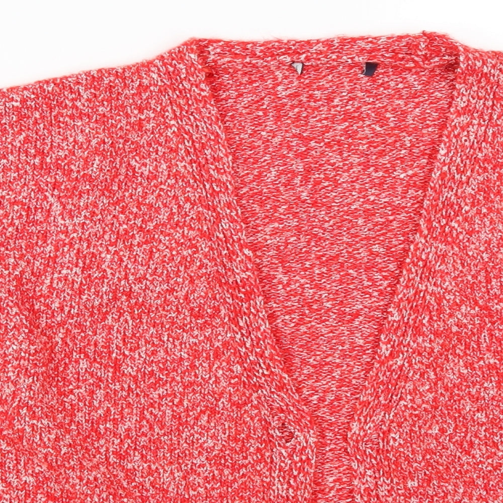 Marks and Spencer Womens Red   Cardigan Jumper Size XL