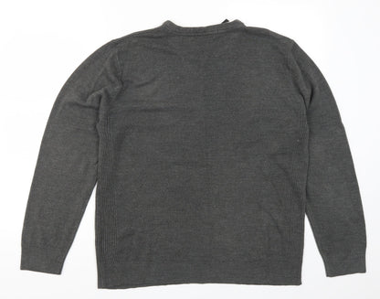George Mens Grey   Pullover Jumper Size M