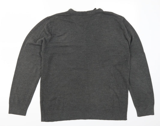 George Mens Grey   Pullover Jumper Size M