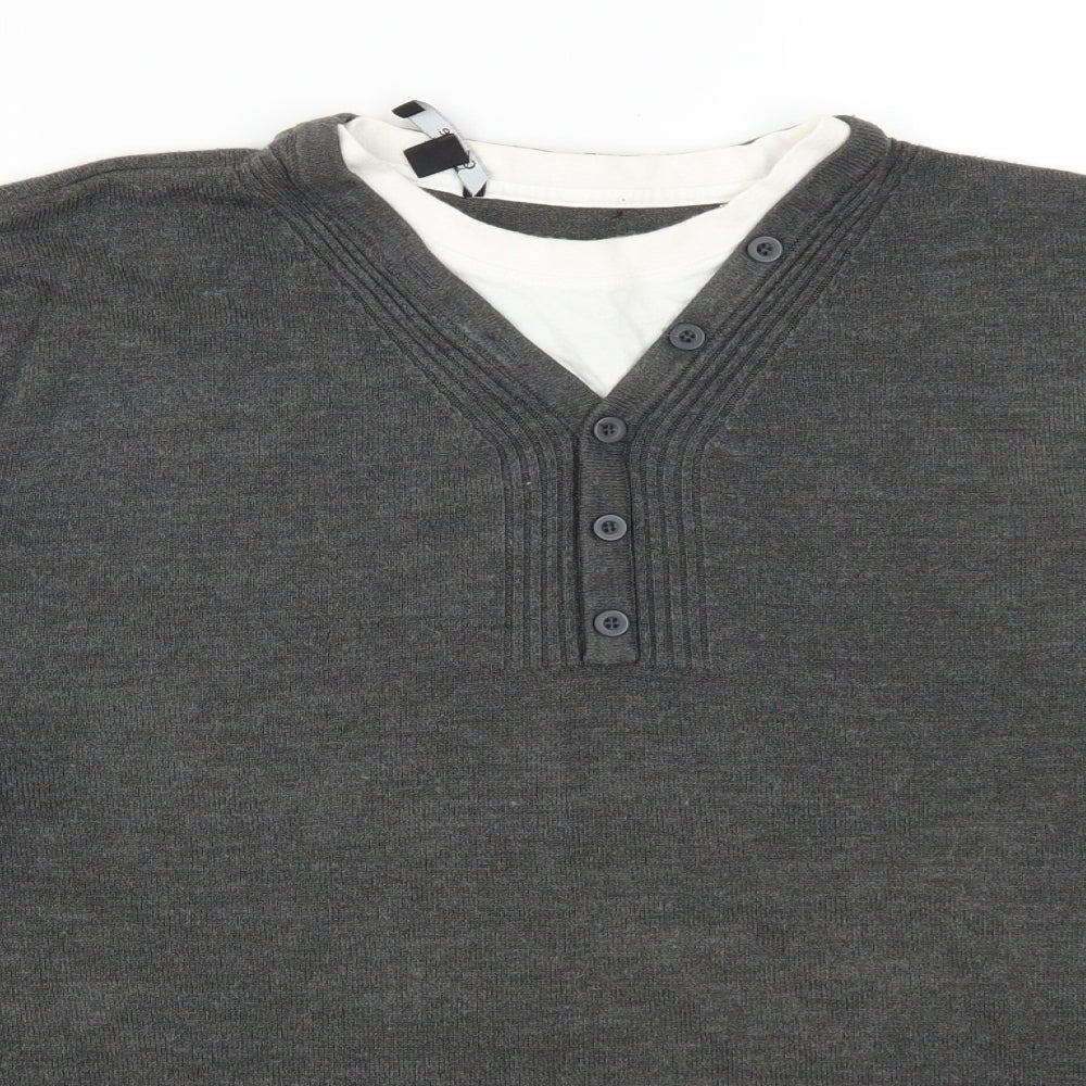 George Mens Grey   Pullover Jumper Size M