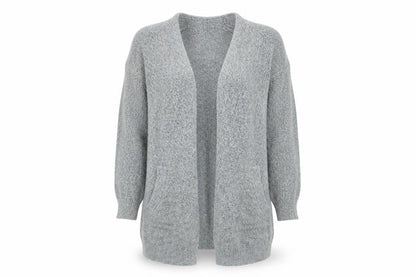 Pieces Womens Grey   Cardigan Jumper Size L