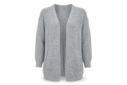 Pieces Womens Grey   Cardigan Jumper Size L