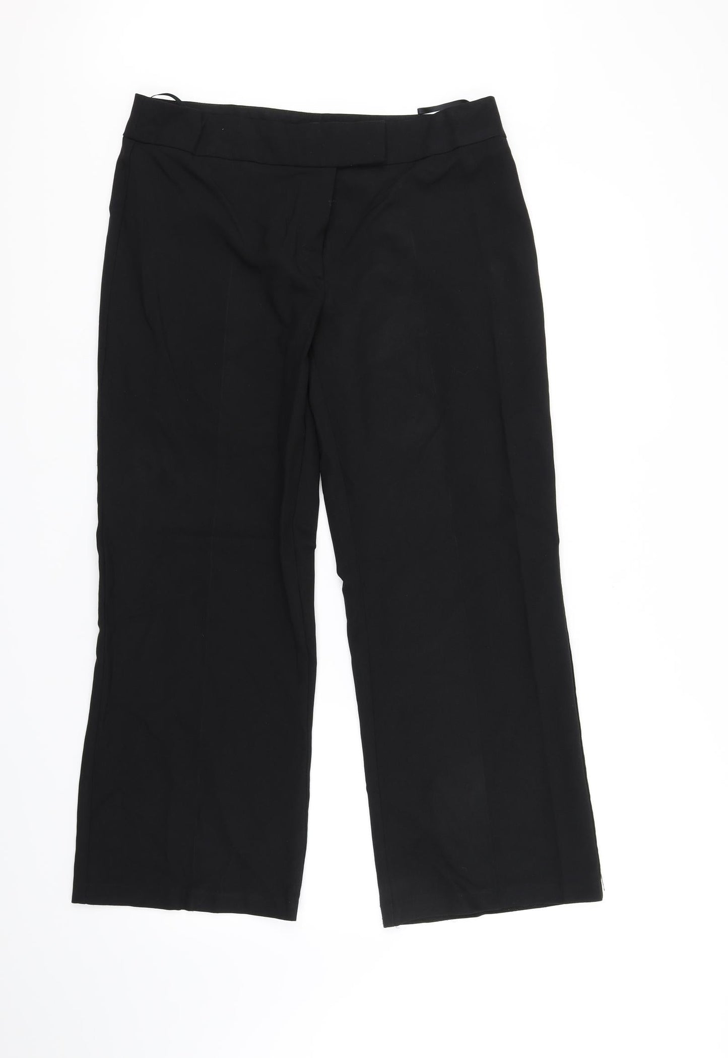 M&Co Womens Black   Trousers  Size 14 L28 in