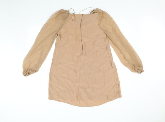 Topshop Womens Beige   A-Line  Size 10