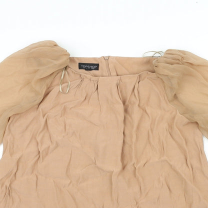 Topshop Womens Beige   A-Line  Size 10