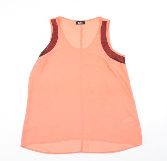 Womens UK Size 12 g21 Orange Basic Blouse