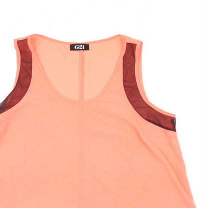 Womens UK Size 12 g21 Orange Basic Blouse