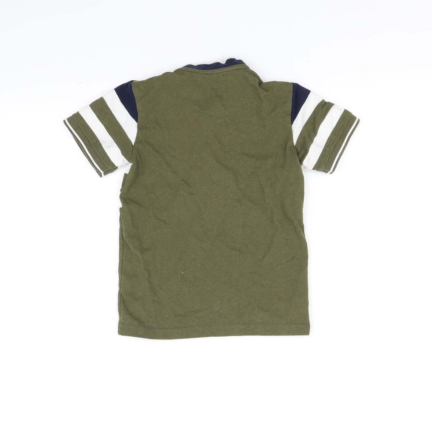 George Boys Blue Striped  Basic Polo Size 6-7 Years
