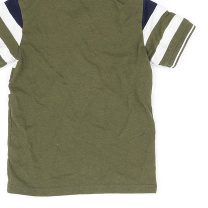 George Boys Blue Striped  Basic Polo Size 6-7 Years