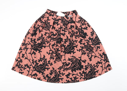 H&M Womens Pink Geometric  A-Line Skirt Size 10