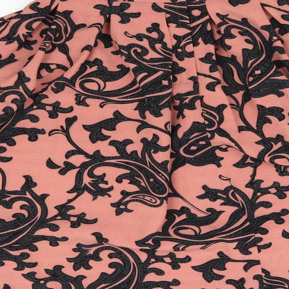 H&M Womens Pink Geometric  A-Line Skirt Size 10