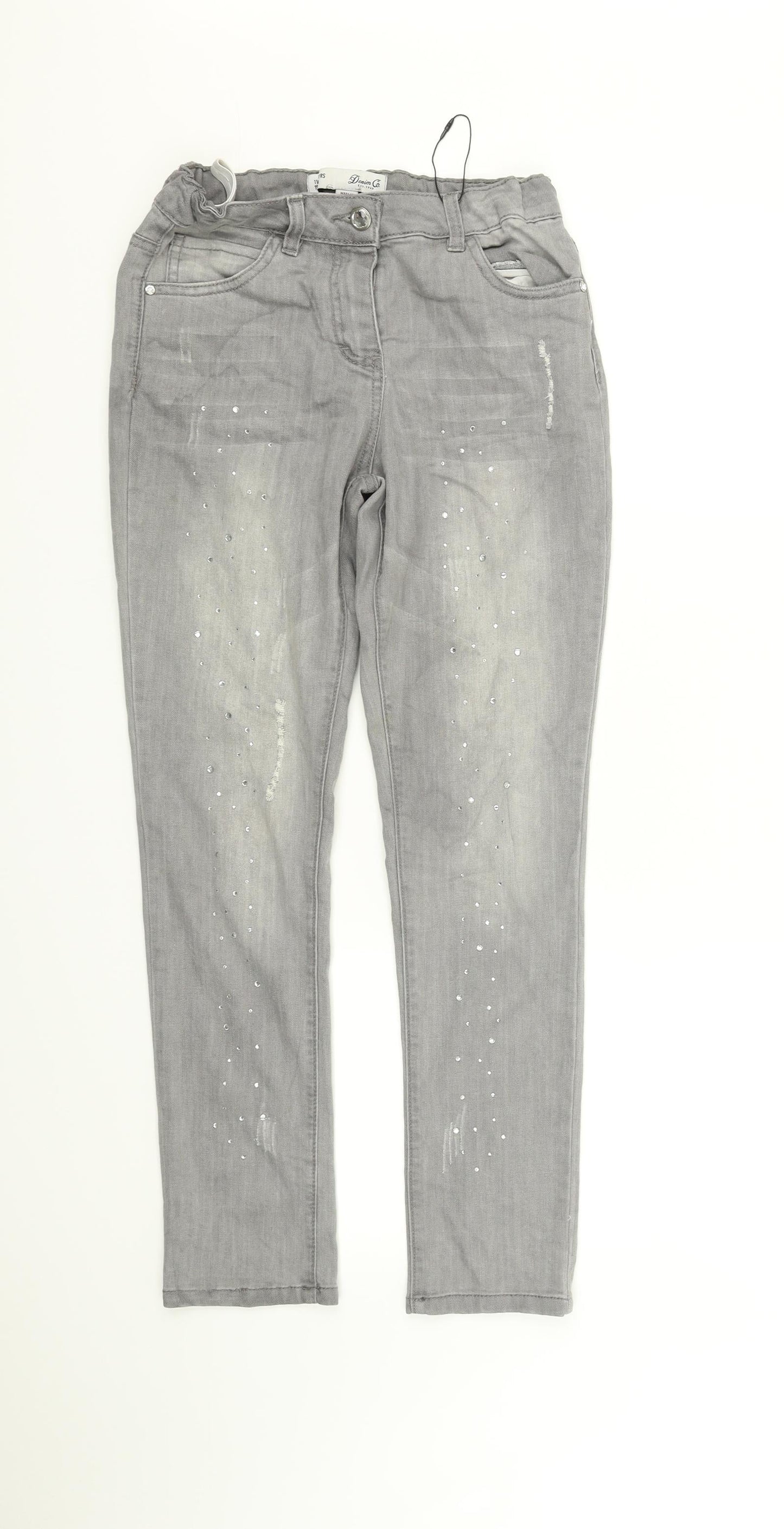 deniem & co Girls Grey   Straight Jeans Size 11-12 Years