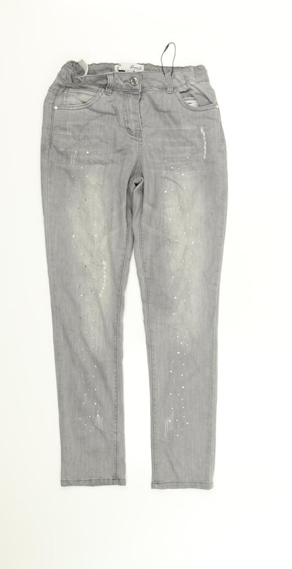 deniem & co Girls Grey   Straight Jeans Size 11-12 Years