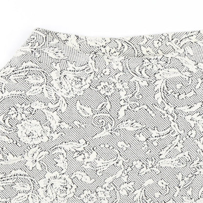 Miss Selfridge  Womens Ivory Floral  A-Line Skirt Size 8