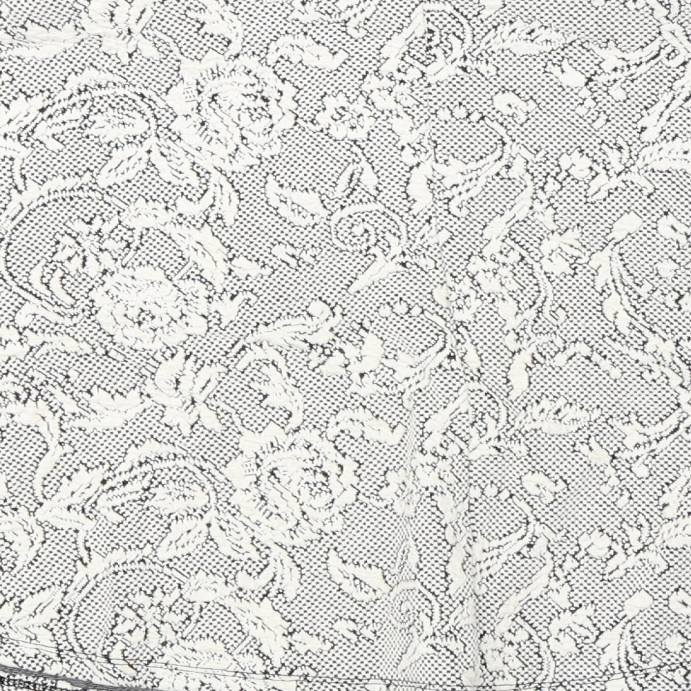 Miss Selfridge  Womens Ivory Floral  A-Line Skirt Size 8