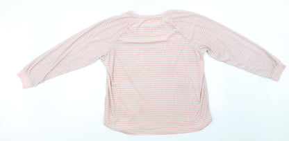 Love to lounge   Womens Pink Striped  Pullover Jumper Size 14