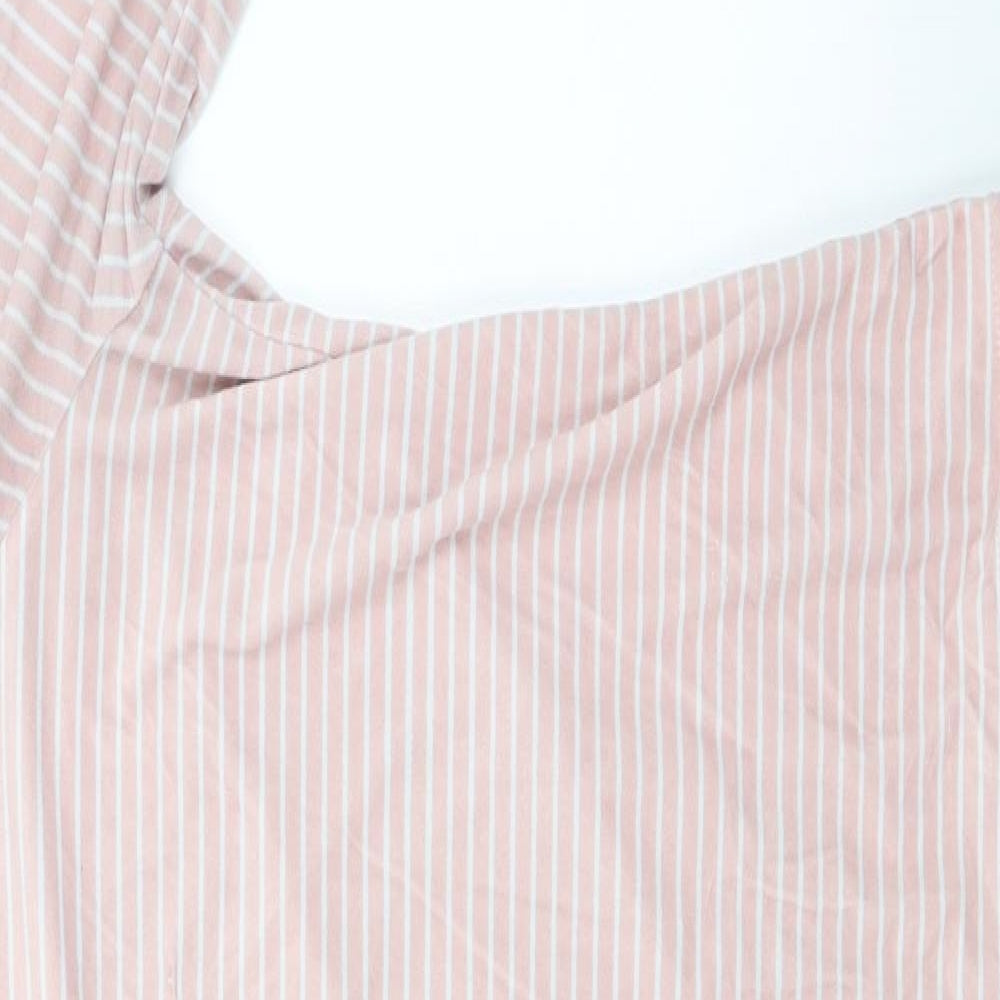Love to lounge   Womens Pink Striped  Pullover Jumper Size 14
