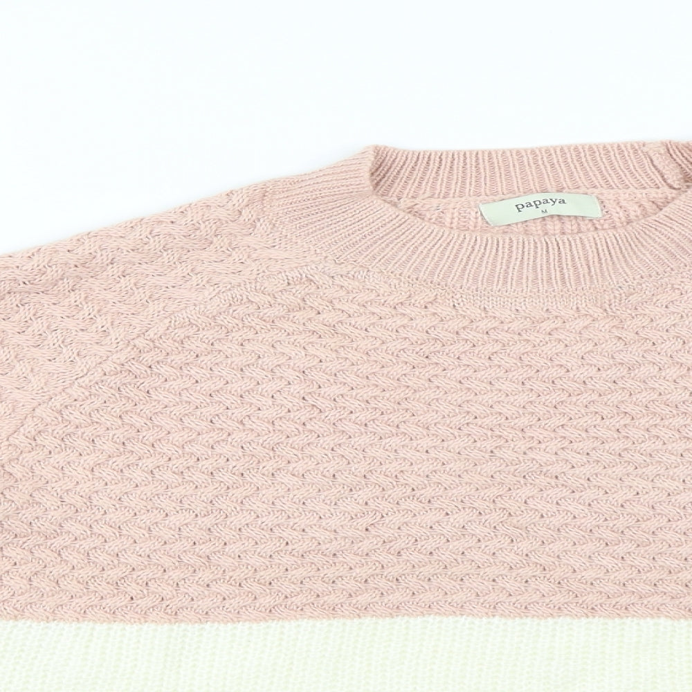 papaya  Womens Pink   Pullover Jumper Size M