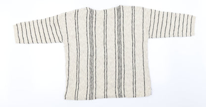 Papaya Womens Beige Striped  Pullover Jumper Size M