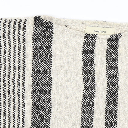 Papaya Womens Beige Striped  Pullover Jumper Size M
