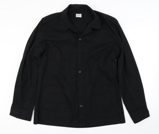 Authentic Casual Wear  Mens Black    Button-Up Size L
