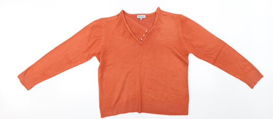 Ann marie  Womens Orange   Pullover Jumper Size XL