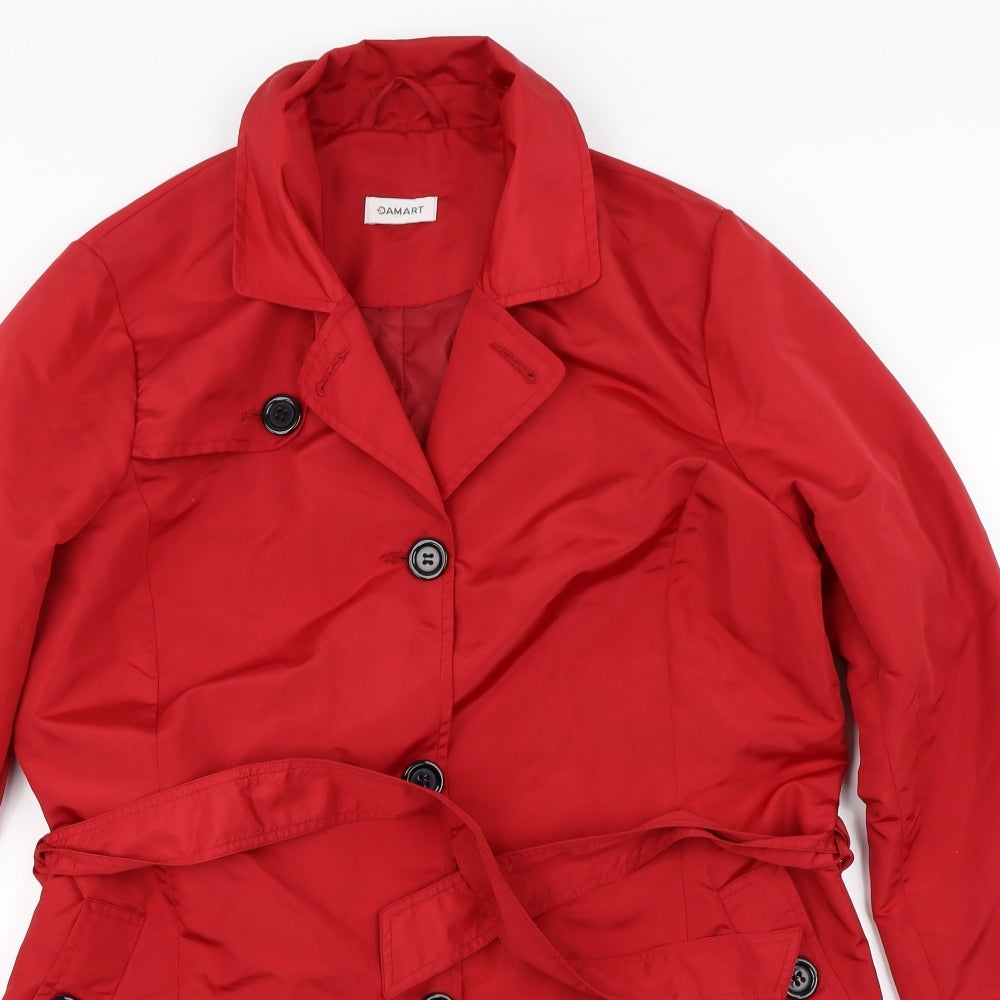 Damart  Womens Red   Jacket Coat Size 14