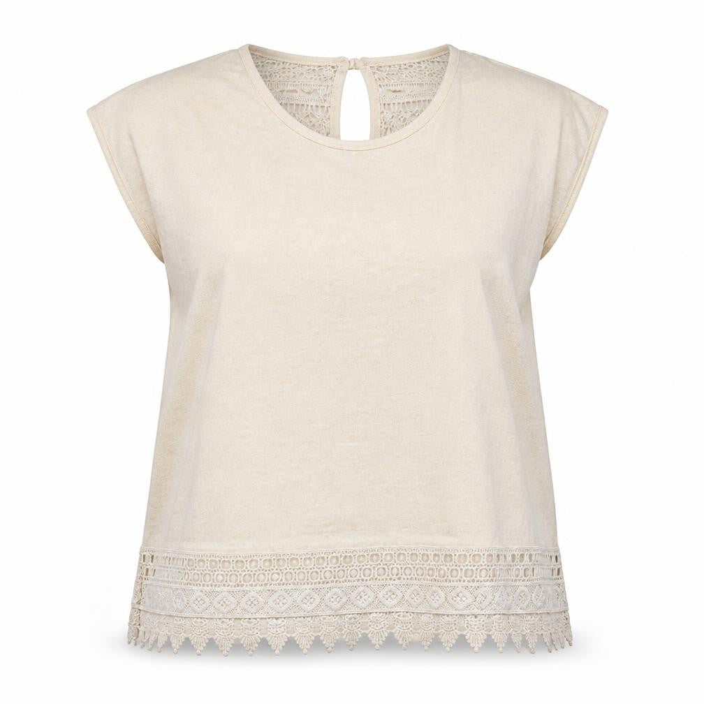 Womens UK Size L H&M Ivory Basic T-Shirt