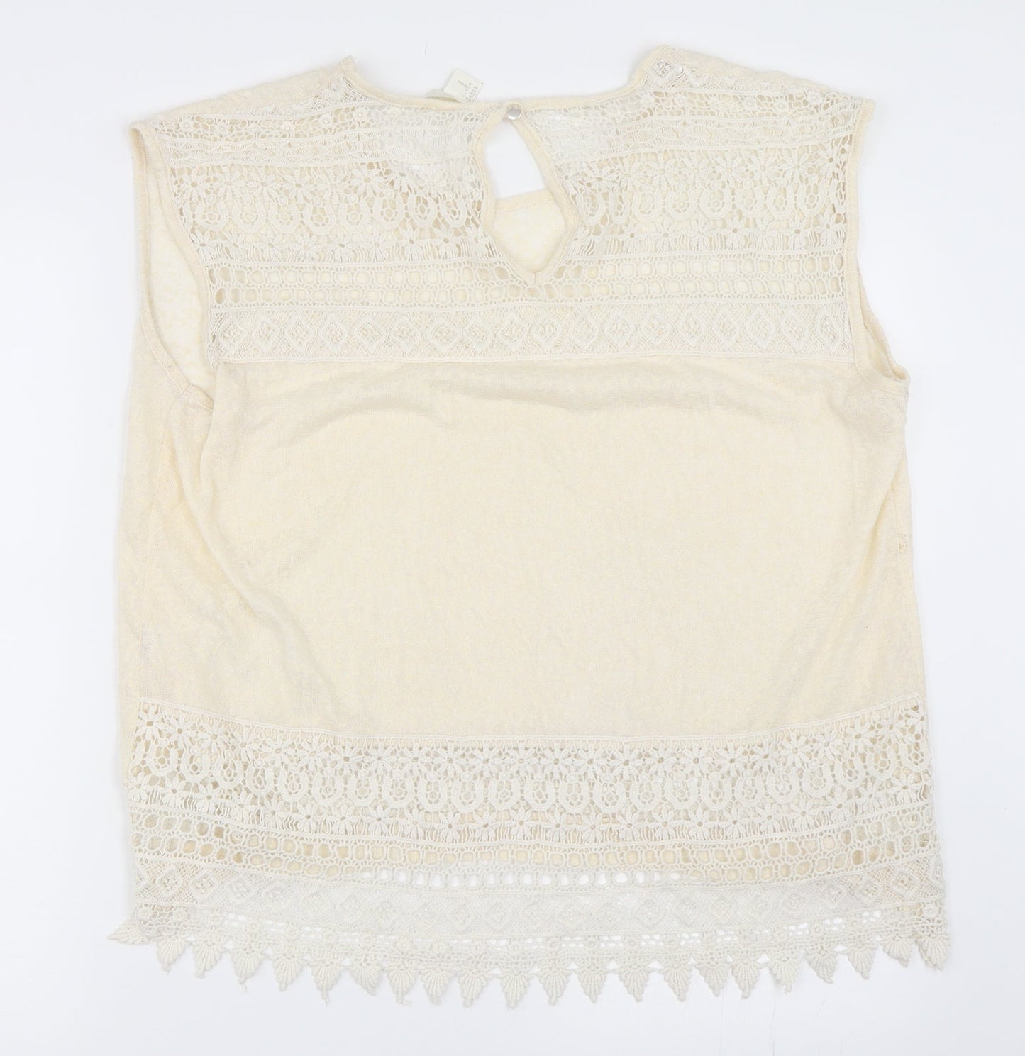 Womens UK Size L H&M Ivory Basic T-Shirt