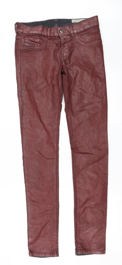 Zara Womens Red   Skinny Jeans Size 27 in L33 in