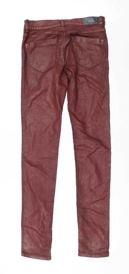 Zara Womens Red   Skinny Jeans Size 27 in L33 in