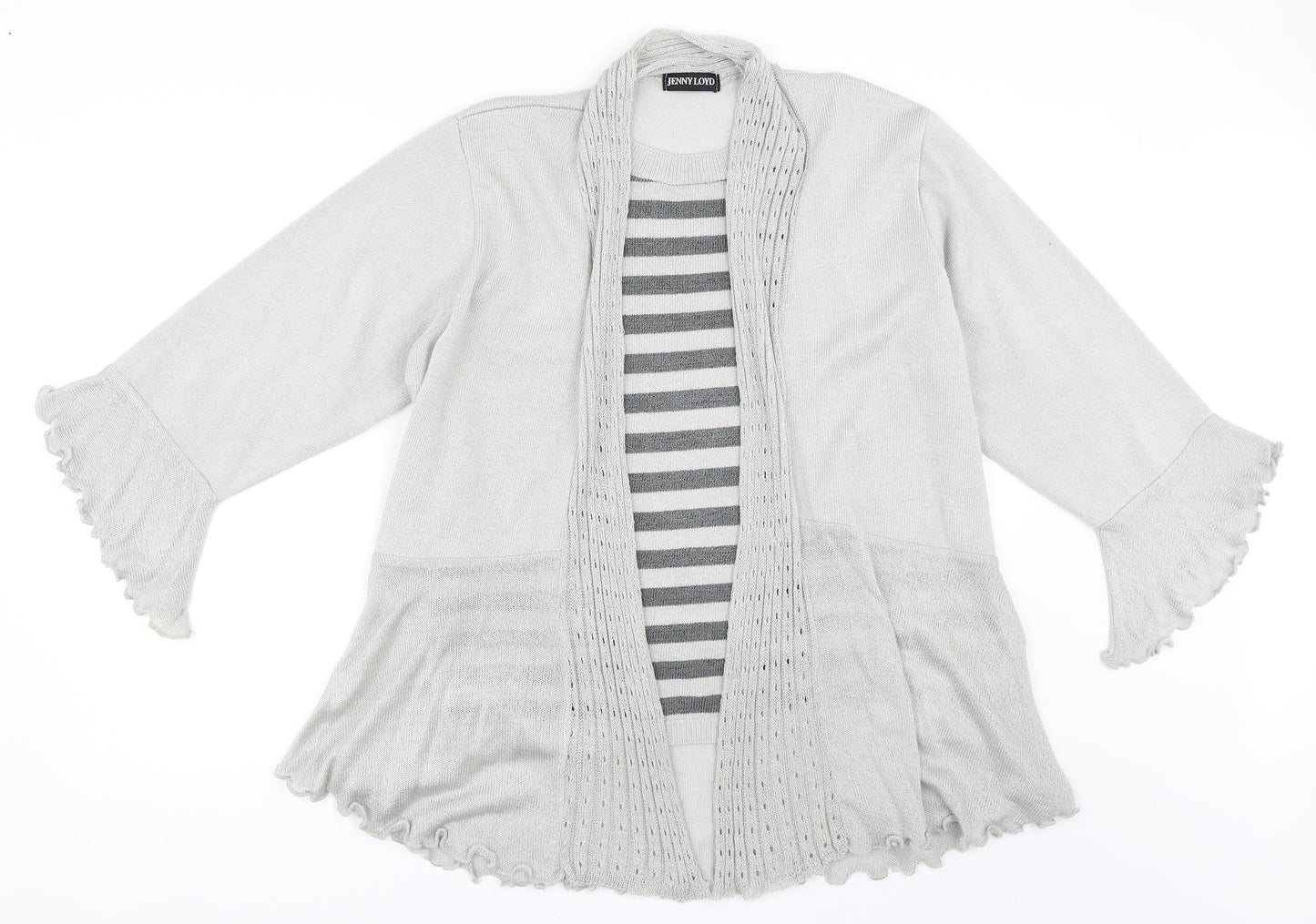 Jenny Loyd Womens Grey   Cardigan Jumper Size L