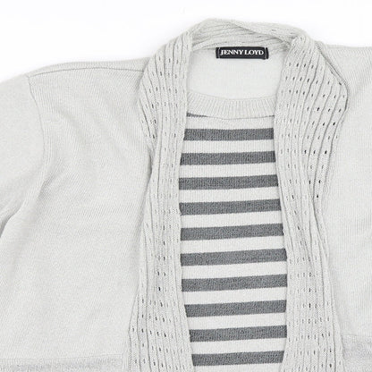 Jenny Loyd Womens Grey   Cardigan Jumper Size L