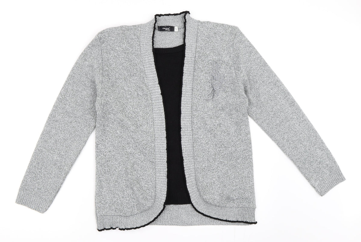 Glimpse Design Womens Grey   Cardigan Jumper Size S