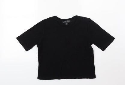 Girls On Film Womens Black  Knit Pullover Jumper Size 10