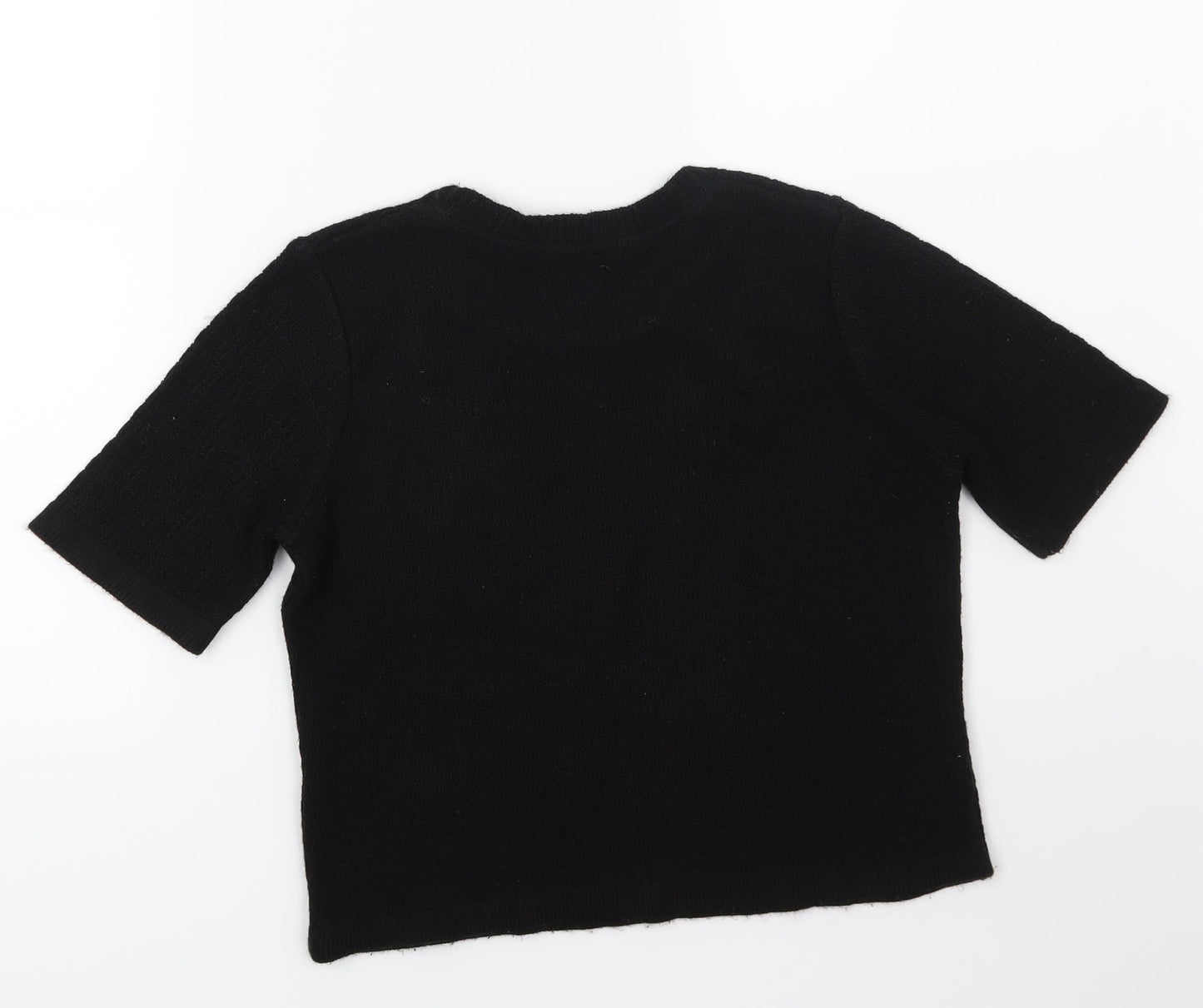 Girls On Film Womens Black  Knit Pullover Jumper Size 10