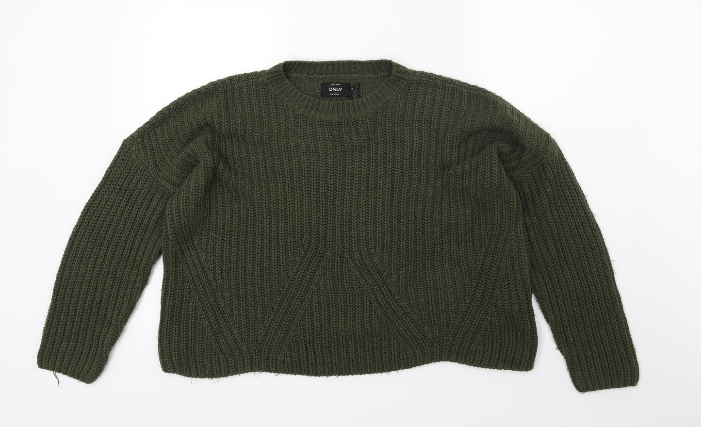 Only Womens Green  Knit Pullover Jumper Size M