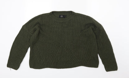 Only Womens Green  Knit Pullover Jumper Size M