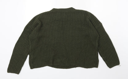 Only Womens Green  Knit Pullover Jumper Size M