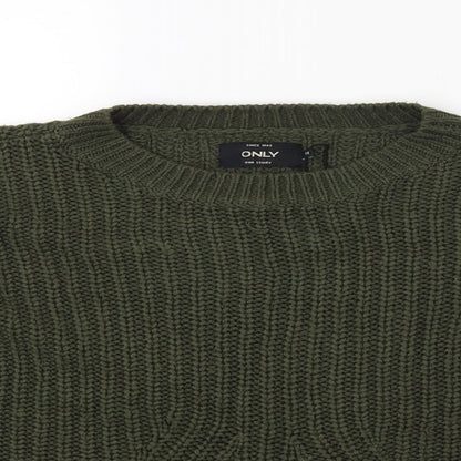 Only Womens Green  Knit Pullover Jumper Size M