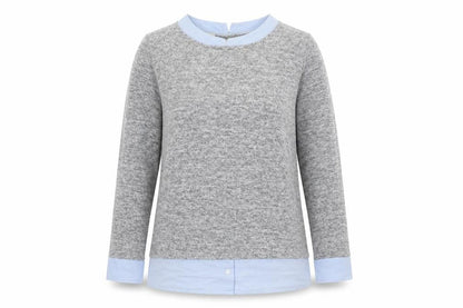 Bellambia Womens Grey  Knit Pullover Jumper Size M