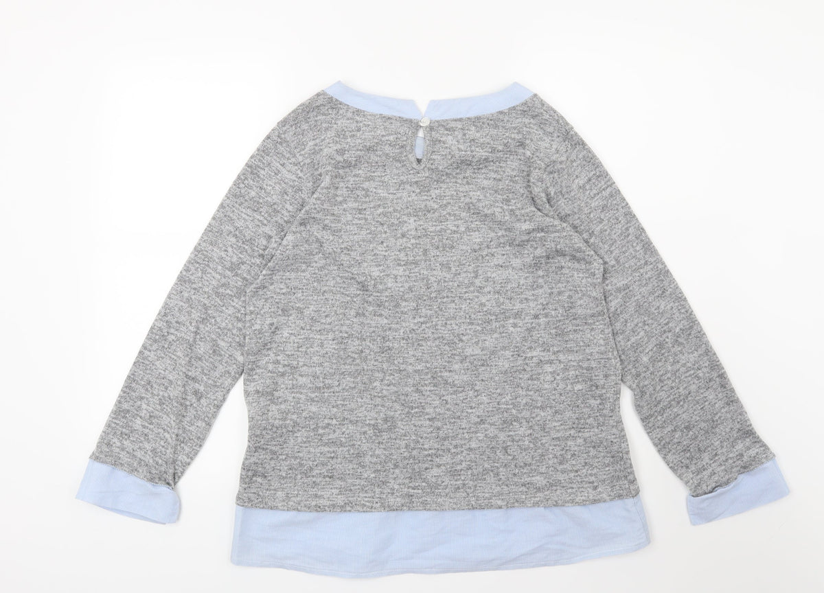 Bellambia Womens Grey  Knit Pullover Jumper Size M