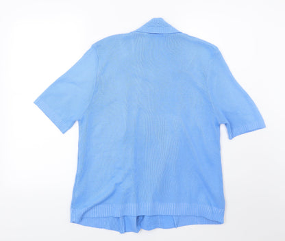 Pure & Natural Womens Blue Striped Knit Pullover Jumper Size M