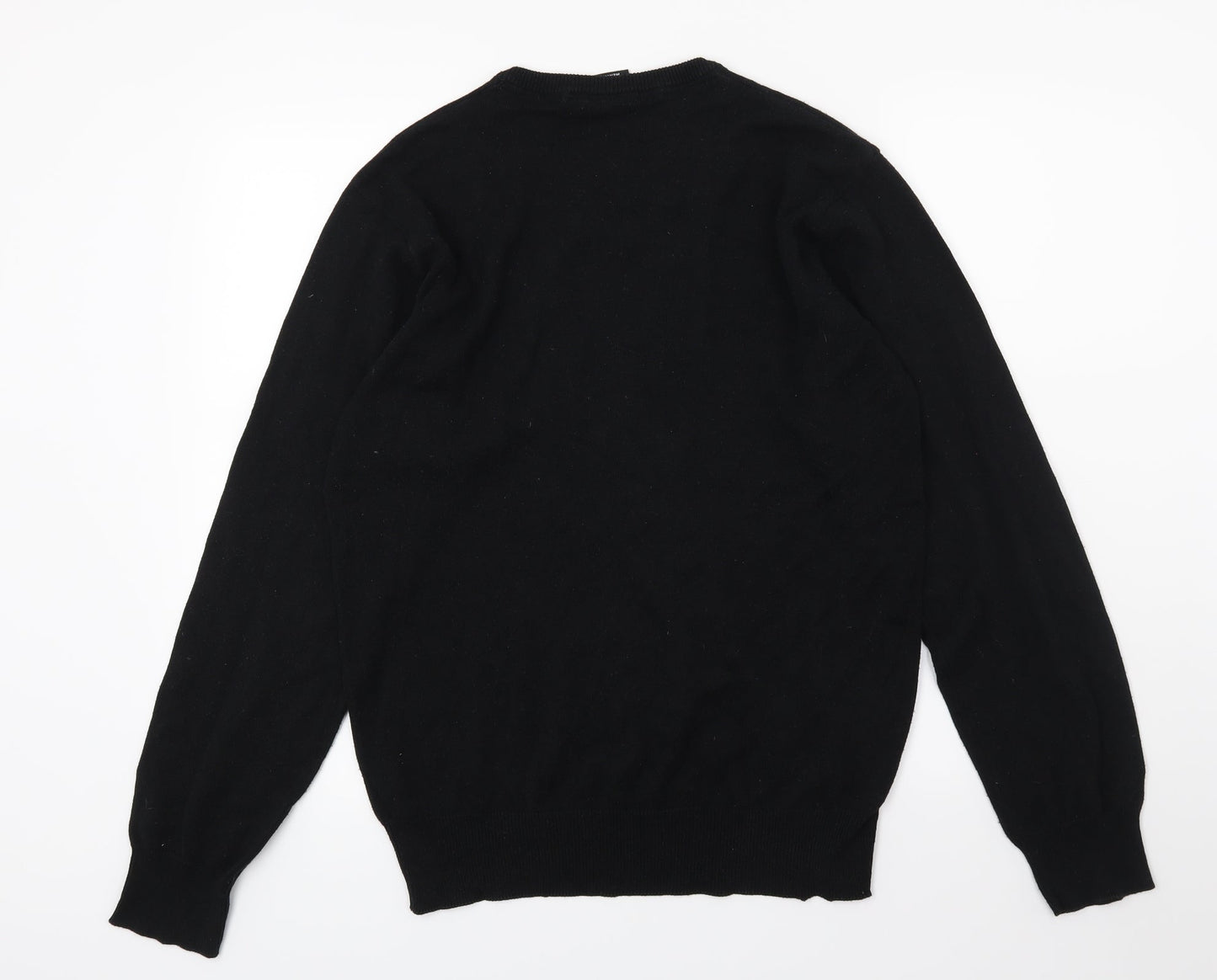 Newcastle United Mens Black  Knit Pullover Jumper Size L