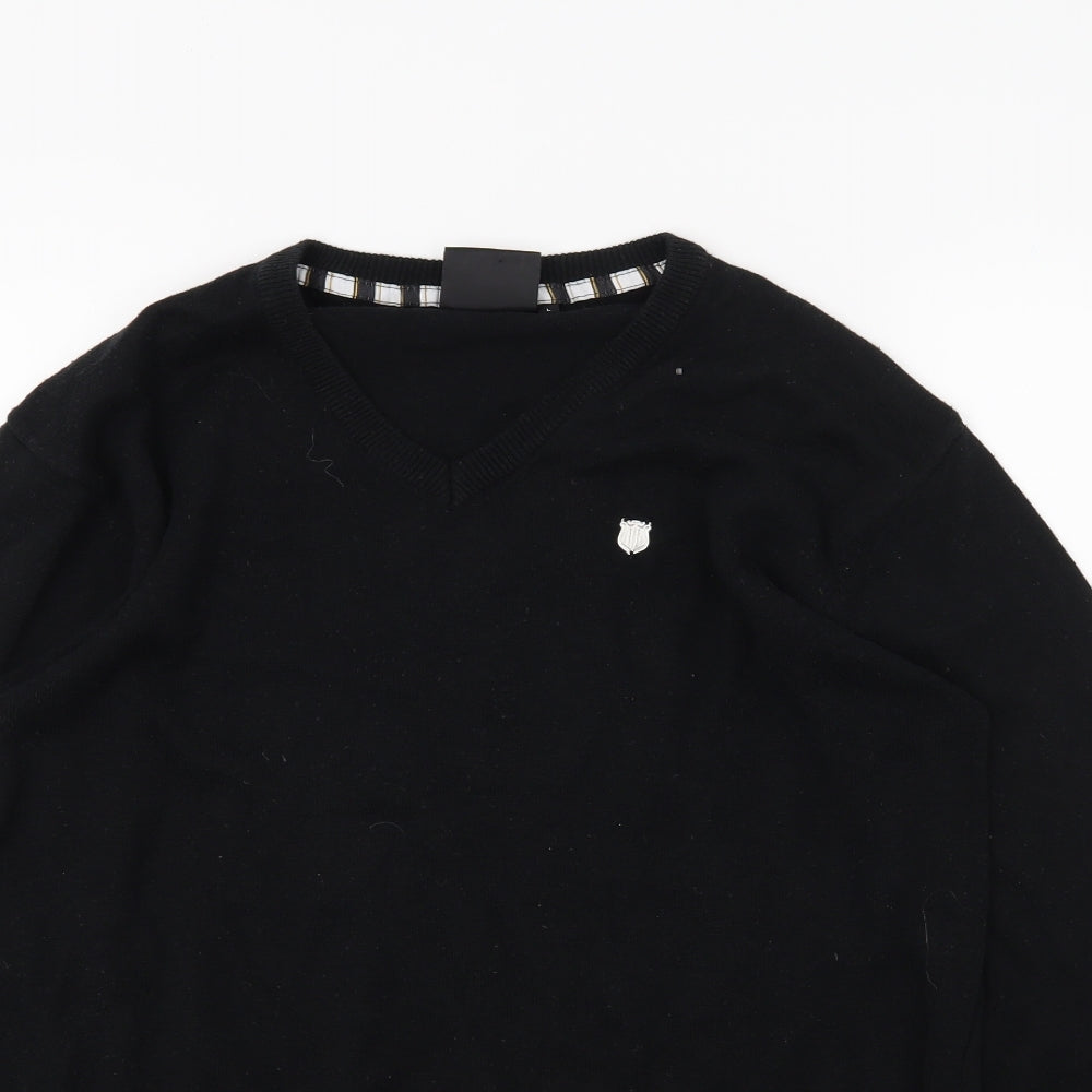 Newcastle United Mens Black  Knit Pullover Jumper Size L