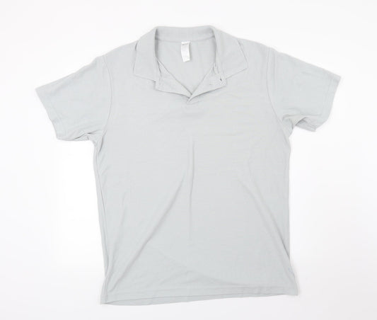 Alexandra Mens Grey  Jersey  Polo Size L