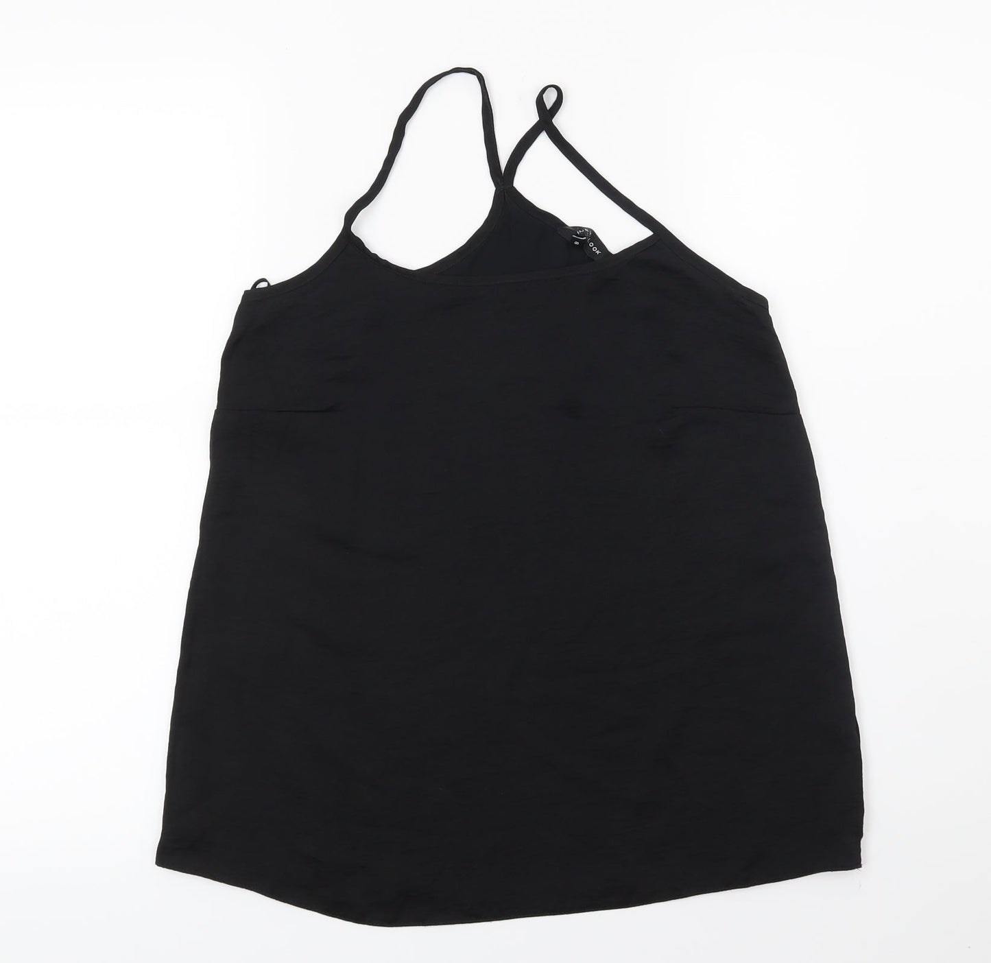 Womens UK Size 8 New Look Black Camisole Blouse