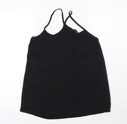 Womens UK Size 8 New Look Black Camisole Blouse