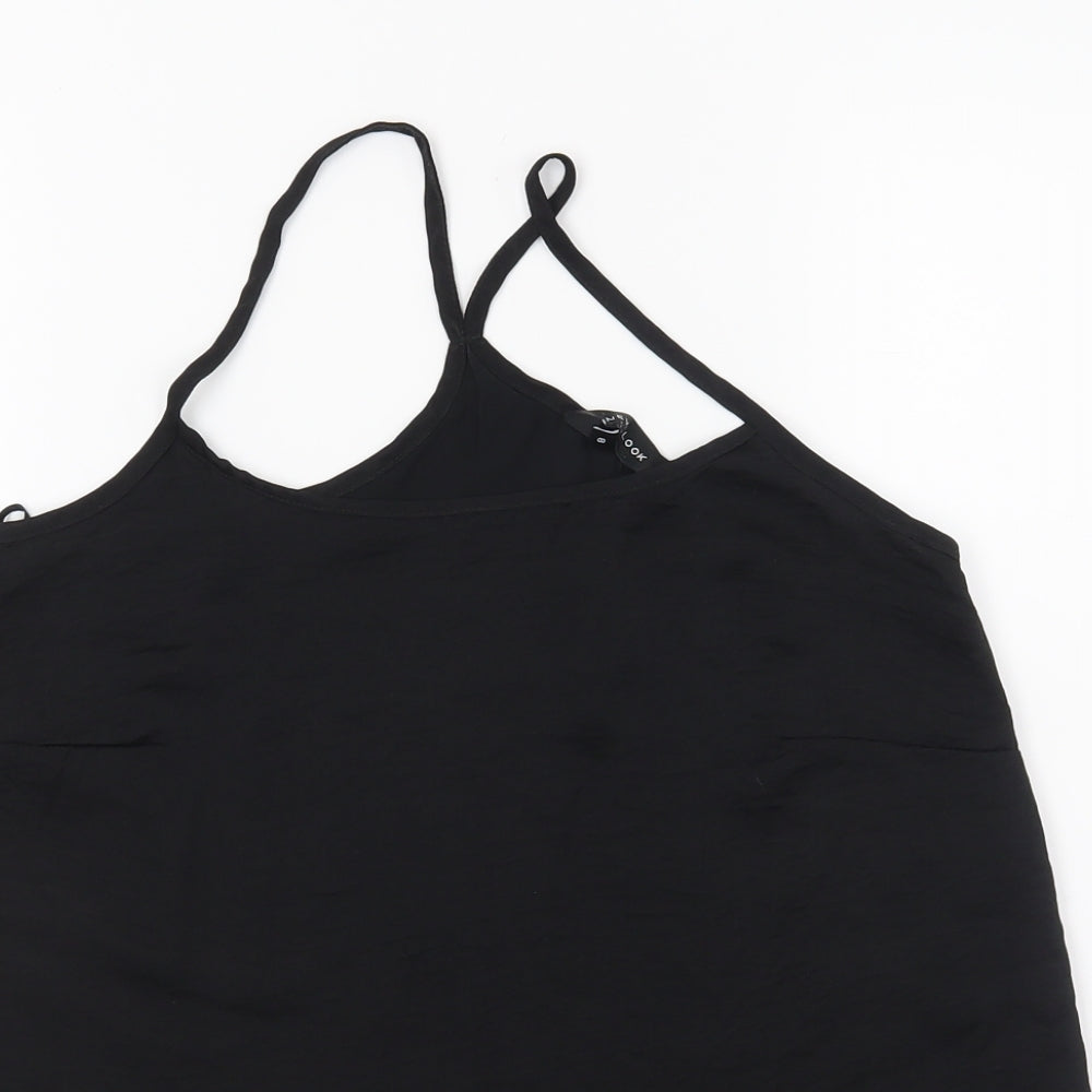 Womens UK Size 8 New Look Black Camisole Blouse
