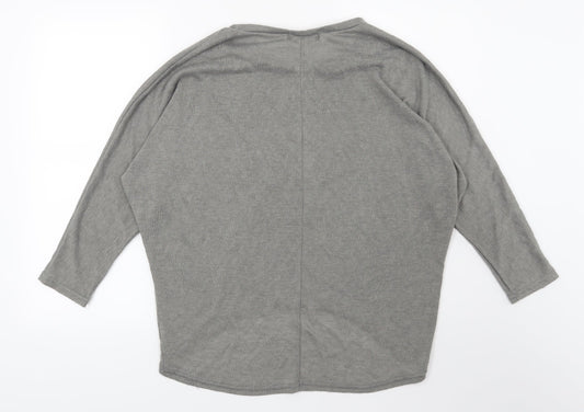Zanzea Womens Grey  Knit Pullover Jumper Size S